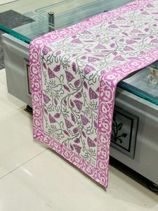 ผ้าปูโต๊ะผ้าฝ้ายพิมพ์ลายบล็อกทำด้วยมือสำหรับบ้าน - Product Image 2