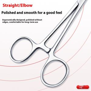 Instrument chirurgical en acier inoxydable, source d'alimentation manuelle, forceps hémostatique droit, certifié CE classe II - Product Image 3