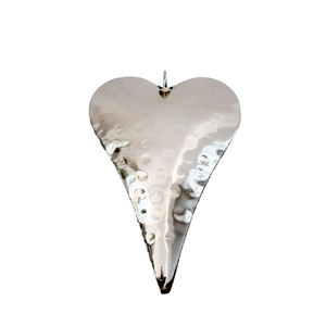 Vente chaude Fer Métal Suspendu Coeur Mur Ornement Décoratif Couleur Argent pour La Maison et Décoration De Noël À La Main En Vrac - Product Image 1
