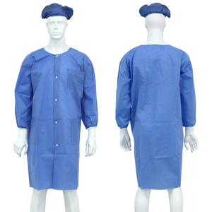 Un solo uso adulto de punto puño bata de laboratorio unisex doctor enfermera Hospital uniforme para el personal médico Scrub uniformes de enfermería - Product Image 6