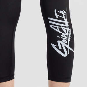 Leggings Deportivos de Cintura Alta para Mujer, Transpirables, Estampados, Talla XL, Negros con Logotipo, Tejido Sin Costuras de Spandex y Nailon, Estilo Casual - Product Image 5