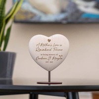 Cadeau de condoléances personnalisé en bois, design moderne, souvenir, nature morte, cœur vertical suspendu, fait main, décoratif, Noël