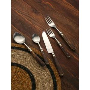 Cuchara con Mango de Madera, Elegante Cubertería de Acero Inoxidable, Perfecta para Comer en Casa, Restaurantes, Hoteles y Decoración de Mesa Rústica - Product Image 6