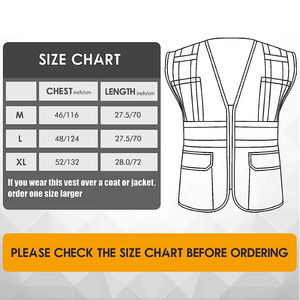 Chaleco de Seguridad de Algodón Transpirable de Alta Visibilidad para Trabajo Diurno/Nocturno, Ajuste Ajustable, Certificado EN, Equipo Reflectante - Product Image 5