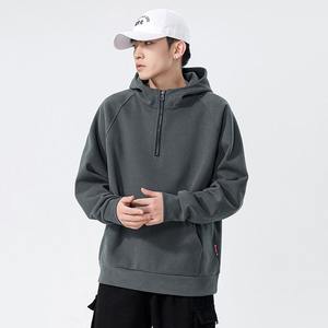 Pull personnalisé délavé au soleil en coton lourd recadrée broderie en détresse lavage à l'acide fabricants sweatshirts à capuche pour hommes - Product Image 5