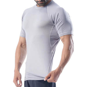 Camiseta de entrenamiento de algodón de alta elasticidad suelta Slim Fit Muscle para hombre, Camiseta deportiva para gimnasio, camiseta con serigrafía, camiseta de ajuste relajado - Product Image 4