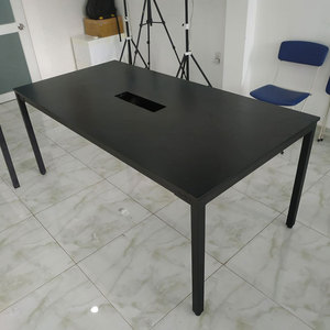 UConcept HBUC010 Minimalist Design Meeting <b>Table</b> 180x90 Steel Legs Assembly Required for Conference Room & Hotel Use - Product Image 5