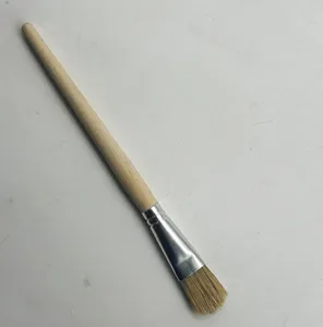 Fabrika doğrudan teslimat ahşap saplı sanatçı fırça düz sanatçı boyama fırçası