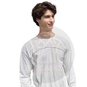 Bon Fournisseur, Forte Demande : T-shirt Homme à Manches Longues, Coupe Slim Élégante, Couleur Blanche, pour Tenue Décontractée Extérieure - Product Image 4