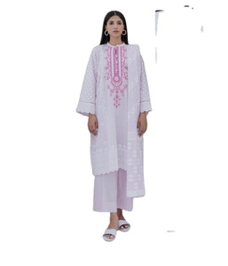 ชุดสูทกางเกงพื้นเมืองสำหรับผู้หญิงชุดเดรสผ้าฝ้ายพิมพ์ลายดิจิตอลชุดอินเดียเย็บติด - Product Image 1