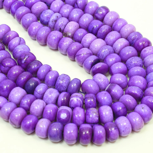 Cuentas de ópalo púrpura lisas en forma de rondela de 15 pulgadas, 7 mm - 10 mm, hermosa piedra preciosa de ópalo púrpura, cuentas de ópalo de calidad AAA, joyería - Product Image 5