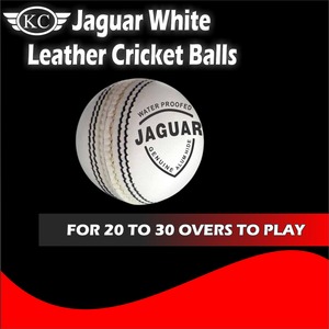 Pelota de críquet de cuero blanco Jugur duradera de la mejor calidad de KC ENTERPRISES 156gm-160gm paquete 6 estándar internacional todos los deportes - Product Image 5