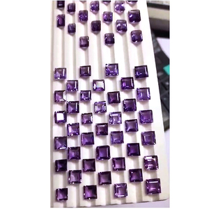 70 piezas de amatista natural 8x6 9x7 10x8 11x9mm baguette 6x6 7x7 8x8mm faceta cuadrada 181 Cts lote Iroc ventas piedras preciosas cortadas US $97 - Product Image 3