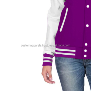 Veste universitaire respirante matelassée personnalisée pour femmes avec broderie et finition teinte en gros - Product Image 6