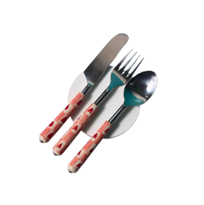 Juego de cubiertos hechos a mano con mango pintado a mano, accesorios decorativos para mesa de cocina - Product Image 1