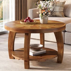 Stylish <b>Rustic</b> Wooden Coffee Table Featuring Strong Construction For Daily Home Use And Display - Product Image 1