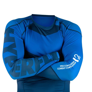 Short and <b>Long</b> <b>Sleeve</b> MMA Wrestling Rash Guards <b>Stretch</b> Polyester/Nylon Customizable Options by Bright Way International - Product Image 1