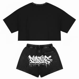 Ensemble de vêtements de sport pour homme, t-shirt athlétique ventilé et short d'entraînement avec poches, vêtements d'exercice de haute intensité, Midnight - Product Image 6