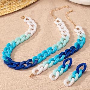 Résine Chunky Chaîne Pendentif Collier Mode Surdimensionné Bold Déclaration Bijoux Élégant Fabriqué À La Main Brillant Finition Ange Léger - Product Image 6