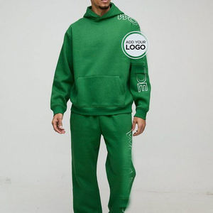 Chándal con cremallera 1/4, venta al por mayor, logotipo personalizado, estampado bordado, moda, conjunto de chándal de lana para hombre - Product Image 6