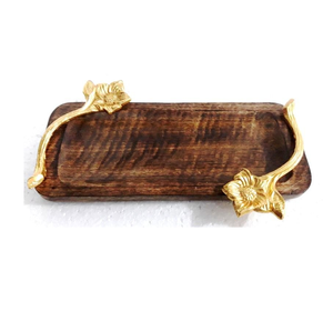 Design moderne en bois Snacks de fruits secs Plateau de service en forme d'hippocampe Articles décoratifs pour hôtels et restaurants Meilleures ventes - Product Image 2