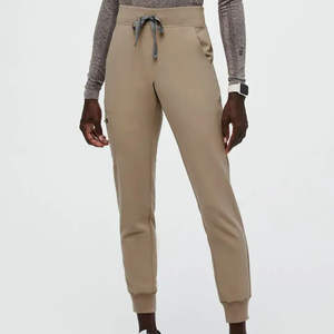 Custom Unisex Woven Cotton Polyester Hospital <b>Scrub</b> <b>Uniform</b> Sets Vneck Pocket Tunic Top Jogger Pants Medical Nursing <b>Scrubs</b> - Product Image 3