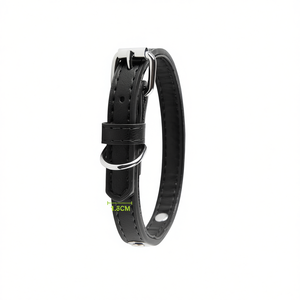 PU Leather Dog <b>Collar</b> with Stylish <b>Metal</b> Tag Plate Premium Pet <b>Collars</b> - Product Image 2