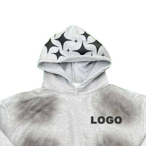 2025 Vintage de alta calidad completamente personalizado en blanco 100% algodón de gran tamaño hombres lavado ácido y Sun Fade sudaderas con capucha recortadas pesadas para hombres - Product Image 3