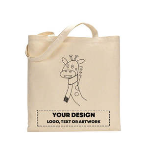 Sac fourre-tout noir girafe de niveau de base pour enfants – Sacs à colorier et à peindre pour étudiants et sacs messager - Product Image 2