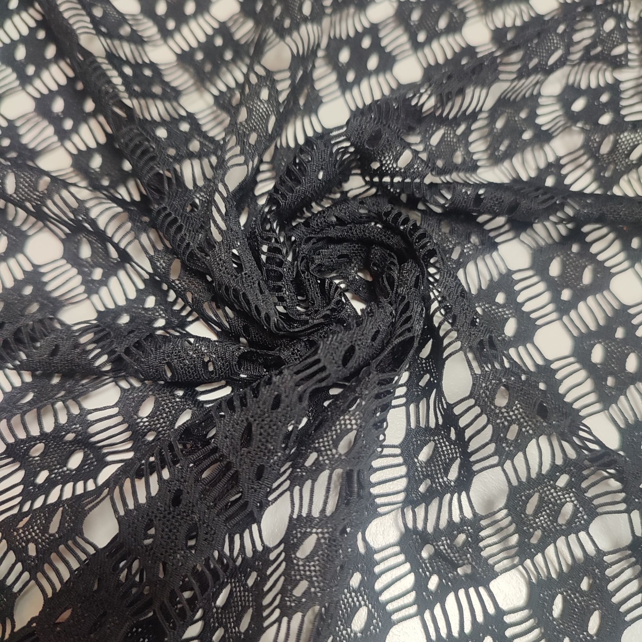 Jacquard Knit Mesh Fabric for Women 87% Nylon Lightweight 