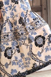 Moda al por mayor señoras vestido elegante Floral bloque estampado vestido para mujer personalizado encaje Puff manga con cinturón vestidos casuales - Product Image 5