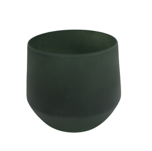 Nouvel arrivage Bougeoir décoratif de table en verre dépoli sable rond et récipient à bougie personnalisé en vrac - Product Image 1