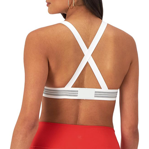 Soutien-gorge de sport sans fil pour femme, respirant, dos nageur, léger, en élasthanne/polyester, maintien moyen, grandes tailles, antibactérien - Product Image 2