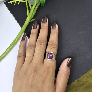 Anillo de rubí de estrella antigua, piedra preciosa genuina, joyería hecha a mano de Plata de Ley 925 con incrustaciones de ajuste de bisel - Product Image 3