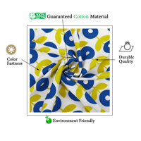 Nappe en coton premium imprimée géométrique moderne carrée personnalisable lavable, motif tissé vibrant pour tables à manger et cuisine
