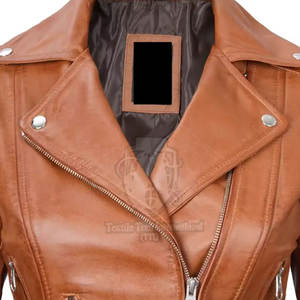 Chaquetas de Cuero Transpirables para Mujer, Invierno, Cuello Alto, Tejidas, Ecológicas, Duraderas, Alta Calidad, Bajo Precio, Hechas en Pakistán - Product Image 5