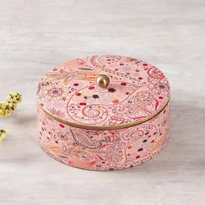 Masala dabba ที่ทำจากไม้เครื่องมือสมุนไพรและเครื่องเทศในครัวมาซาลาพร้อมกระปุกโลหะ7ขวด - Product Image 5