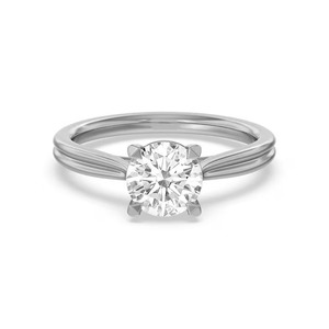 Vintage Classic Round Brilliant Cut Diamond Engagement <b>Ring</b> 0.90 <b>Carat</b> F-VS2 In 14K Solid <b>Gold</b> Wedding Anniversary Gift - Product Image 1