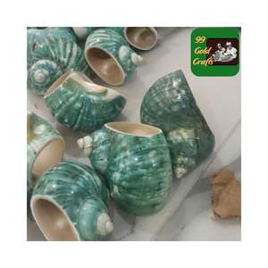 NATURAL OCEANIC <b>CONCH</b> SHELL NAPKIN <b>RINGS</b> IN BLUE COLOR IMPRESSIVE SEA SHELL NAPKIN <b>RINGS</b> HOT SALE 2025 - Product Image 5