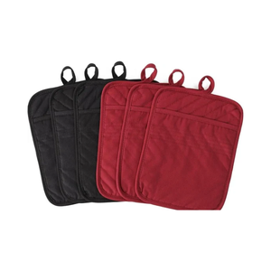 Tapis de cuisine matelassé résistant à la chaleur brodé en coton de qualité restaurant certifié écologique OEM ODM Logo personnalisé fabriqué en Inde Porte-pot - Product Image 6