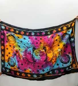 Venta caliente 100% Rayon Rainbow Tie Dye Beach Dress Personalizable Azo-Free OEM Diseño Estampado Patrón Sarong Bufanda Sujetador Calzoncillos Estilos - Product Image 5