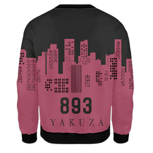 Sudadera Premium Personalizada con Estampado para Hombre, Estilo Urbano, Cuello Redondo, Corte Regular, Otoño, Tejido de Poliéster, Negro y Rosa - Product Image 1