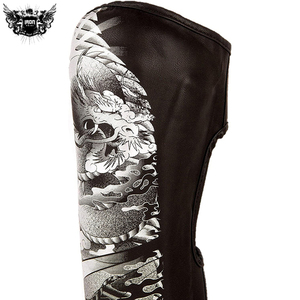 2023 Custom Made Shin Guard for Men Women High Quality <b>Leather</b> Your Own Design Logo Protection Function IRON <b>PUNCH</b> INDUSTRIES - Product Image 3