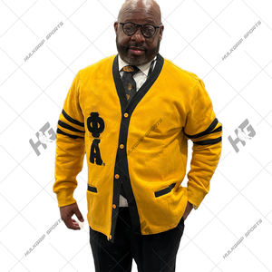 Cardigan en tricot fin d'hiver pour hommes, veste décontractée à col en V et style universitaire, vêtements d'extérieur - Product Image 6