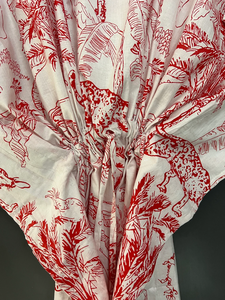 Caftan en coton imprimé tigre rose 100% pur coton doux robe caftan robe en coton pour femme robe en coton pour femme - Product Image 5