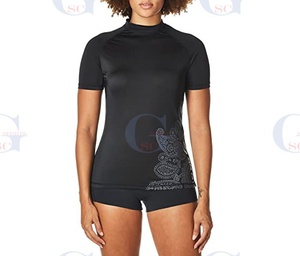 <b>Top</b> on Sale High Quality Short Sleeve Rash Guards for Women Custom Made Martial Arts NO GI Rash Guards for Men and Women Shirts - Product Image 4