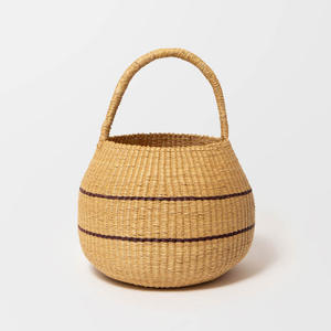 Cesta de Bolga de algas marinas, cestas de paja de rafia de color natural para bolsos y almacenamiento de organización del hogar y la cocina - Product Image 4