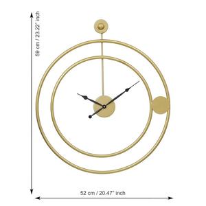 Modern Decorative Quartz Clock for Living Room & Hallway, Premium Golden Round Metal Wall Clock for Wedding & Diwali Gifts - Product Image 6