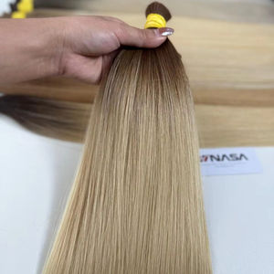 Mode Ombre # Extensions de cheveux humains vierges vietnamiens, couleur 18C/60, prix de gros, qualité supérieure, double trame, 55 cm - Product Image 1
