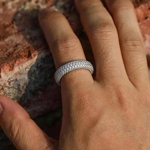 Beautiful Fully Iced Out Micro Pave Moissanite Diamond Finger Band <b>Ring</b> Hip Hop Jewelry Customized Jewelry Gift for <b>Men</b> & Women - Product Image 2